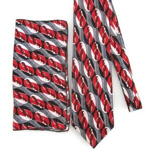 Valentino Pietro Men's Silk Tie & Pocket Square Set